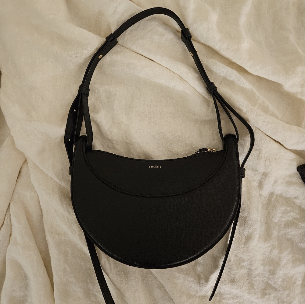Polene Numero Dix Black Shoulder Bag